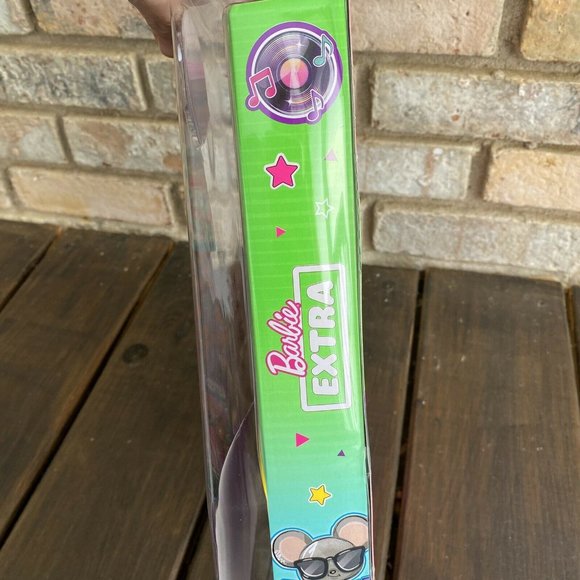 Barbie Extra Doll #10 in Floral-Print Jacket Jogger Set DJ Mouse Pet Pink Hair - Picture 5 of 5